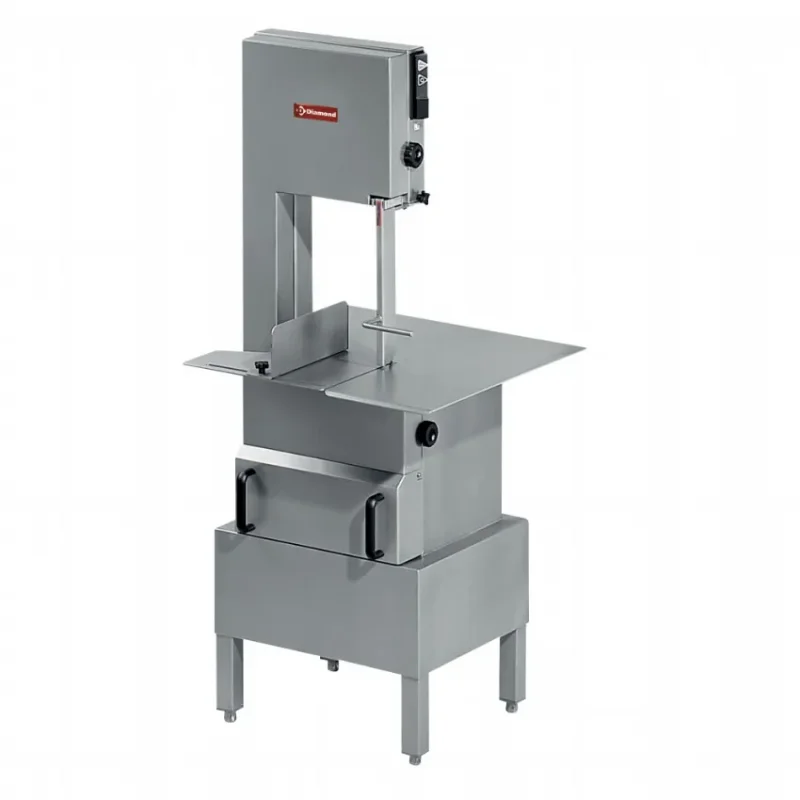 Solde Scie a os en inox + soubassement 2400 mm, 700t/min scies a os boucherie électrique 710/830x700xh1630