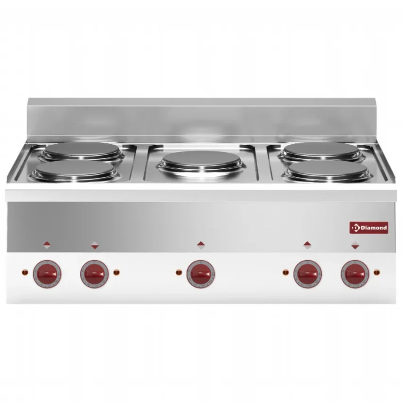 Cuisinière 5 plaques électriques à poser Commande En Gros
