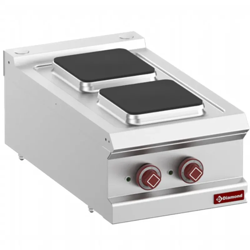 Cuisinière électrique avec 2 plaques carrées à poser Pas Cher