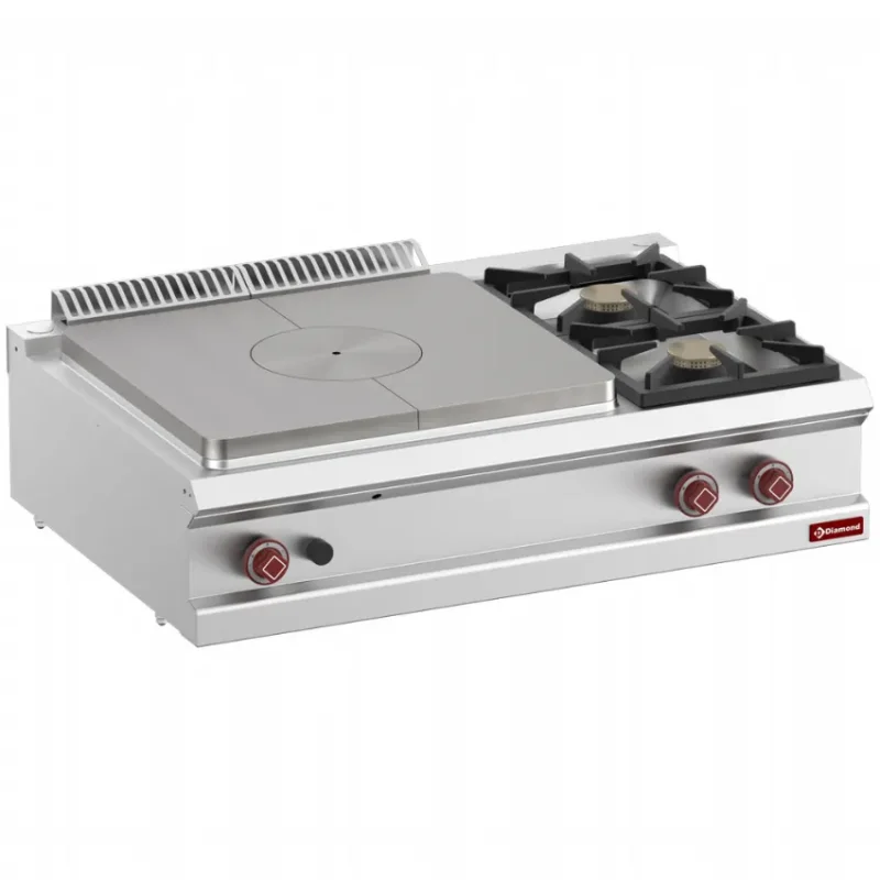 Vente Flash Cuisinière 2 feux droit + plaque coup de feu gaz
