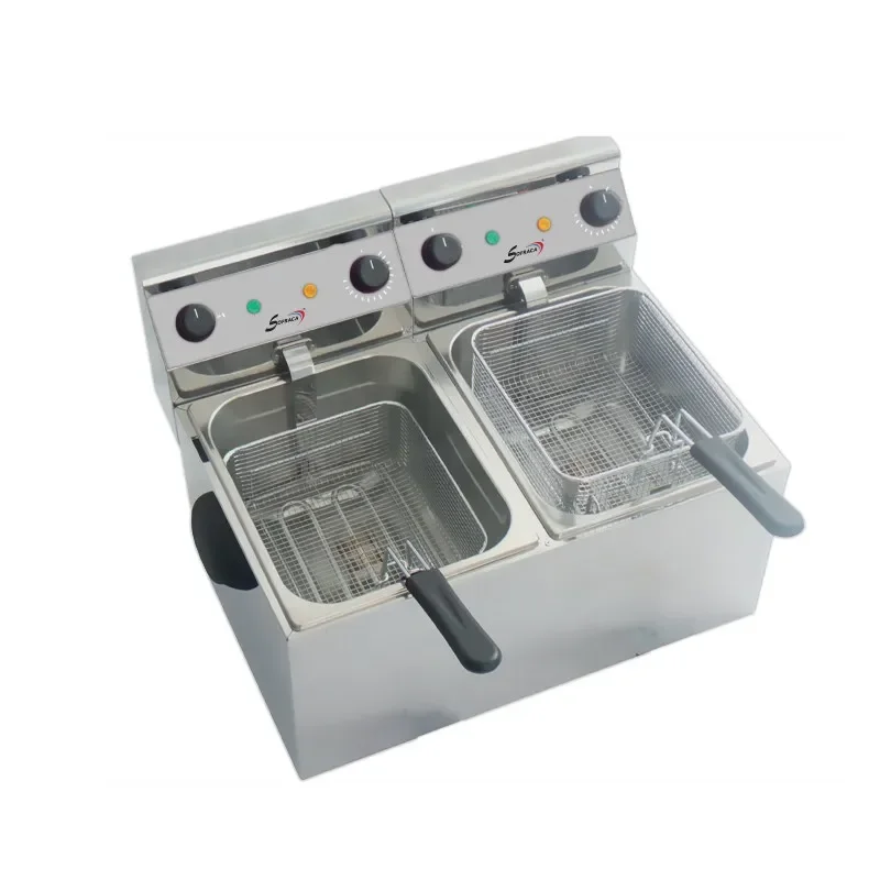 Friteuse pro électrique a poserde table - 2 x 4 litres alimentation - monophasé (230 v ) Offre Du Jour