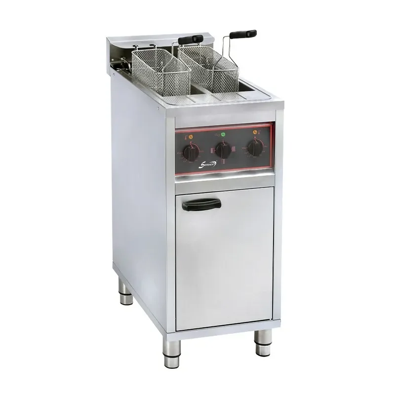 Friteuse électrique sur coffre - 2 x 10 litres alimentation - triphasé ( 400 v ) Offre Du Jour