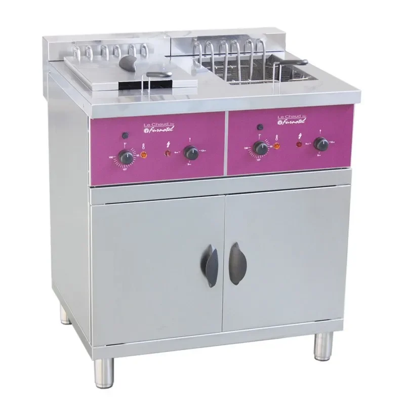 Friteuse professionnelle électrique sur coffre 2 x16 litres Acheter En Ligne