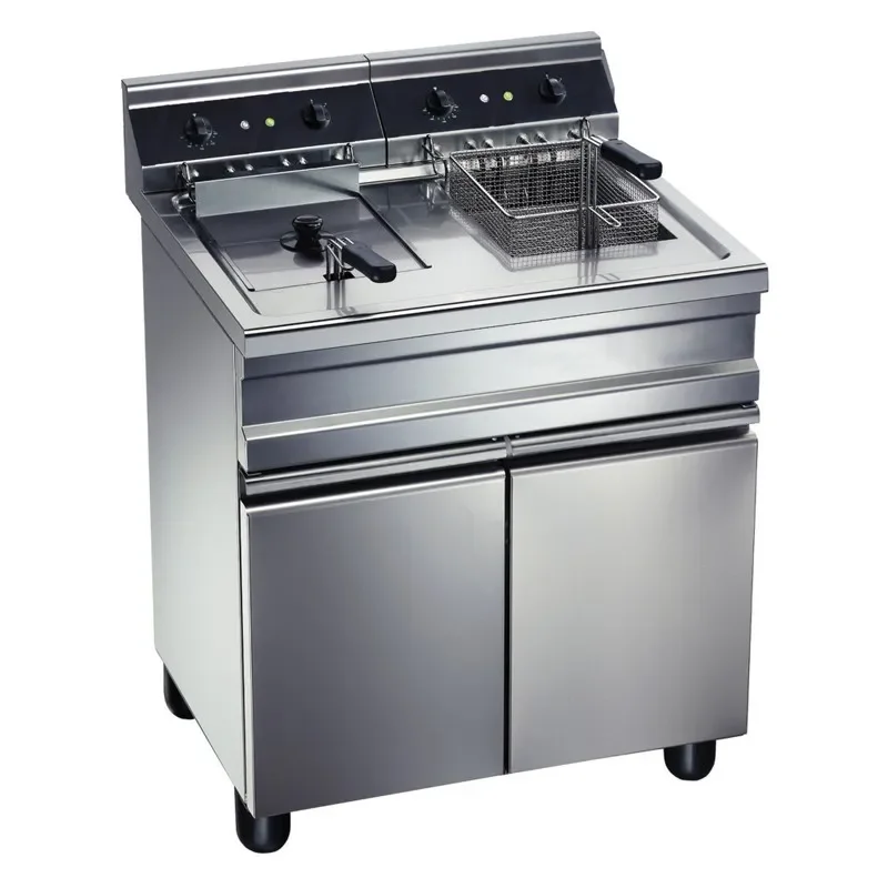 Offre Du Jour Friteuse professionnelle électrique sur coffre 2 bacs 14 litres