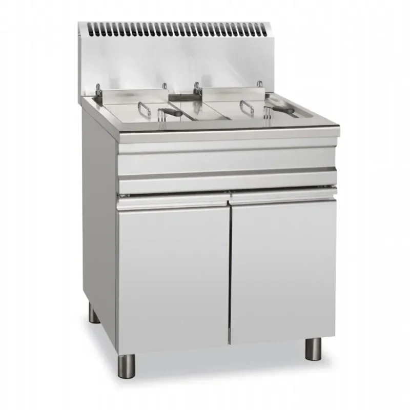 Friteuse professionnelle gaz de ville sur coffre 2 bacs 14 litres mg30 Pas Cher