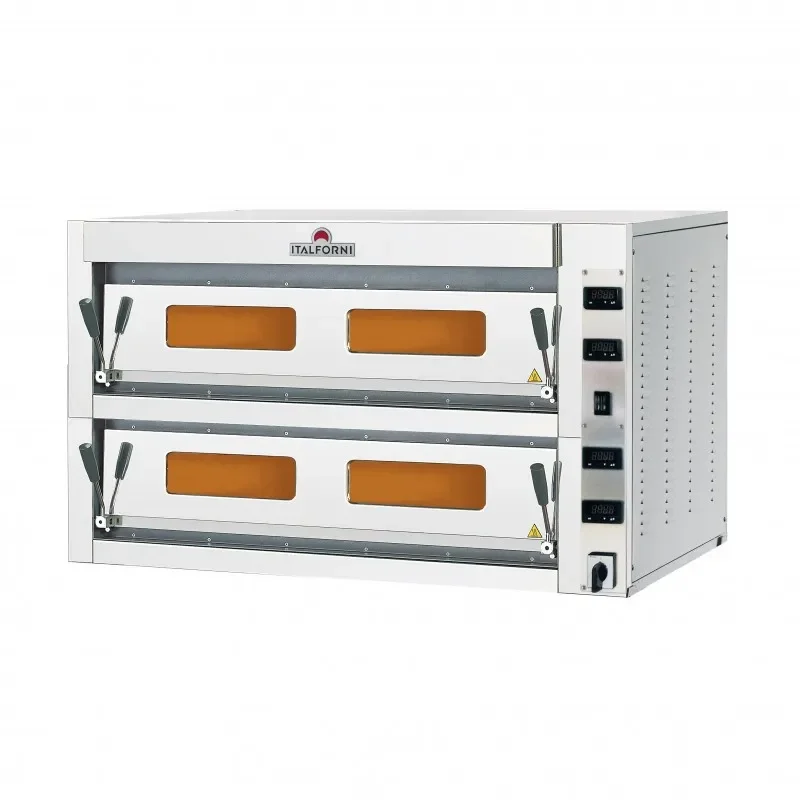 Four à pizza professionnel 2 chambres 12 pizzas profondeur 940 mm commandes - digitales série tk Offre Limitée