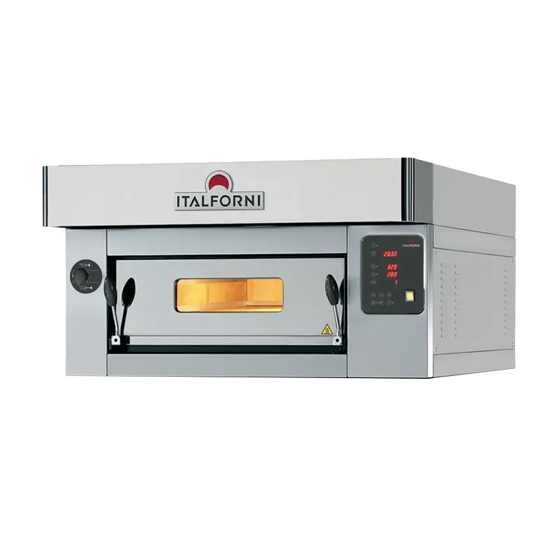 Offre Limitée Four à pizza professionnel 1 chambre 6 pizzas commandes digitales finition - inox série cl