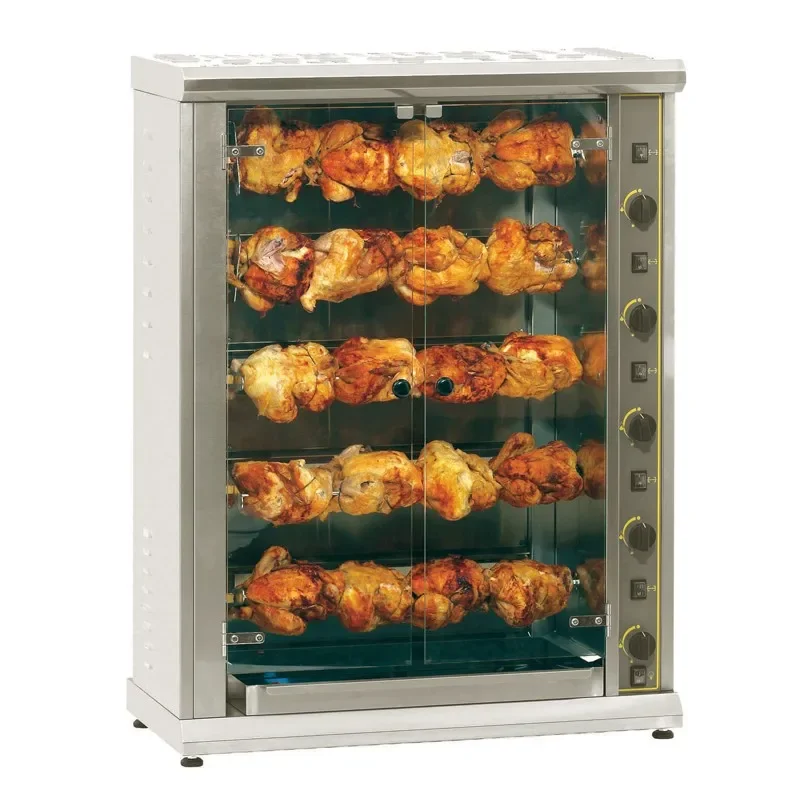 Produit De Marque Rôtissoire professionnelle à 5 broches gaz grande capacité 20 poulets