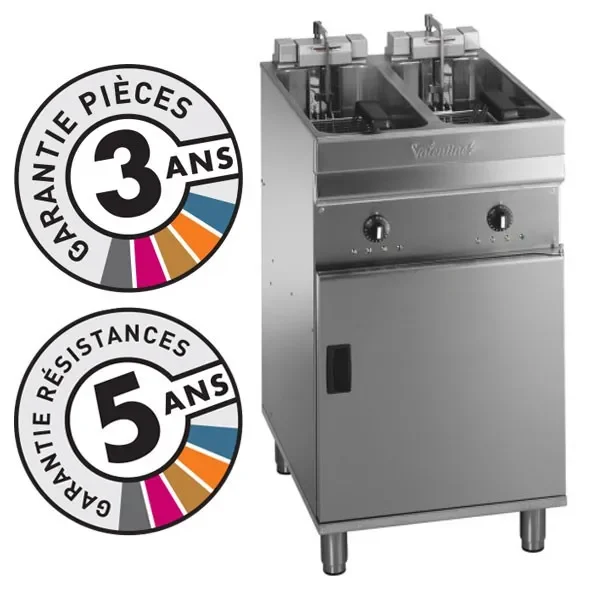 Achat Immédiat Friteuse professionnelle électrique sur coffre 2x 10 litres valentine