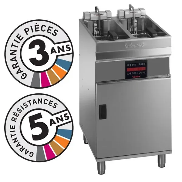 Satisfait Ou Remboursé Friteuse professionnelle électrique sur coffre 2x 10 litres