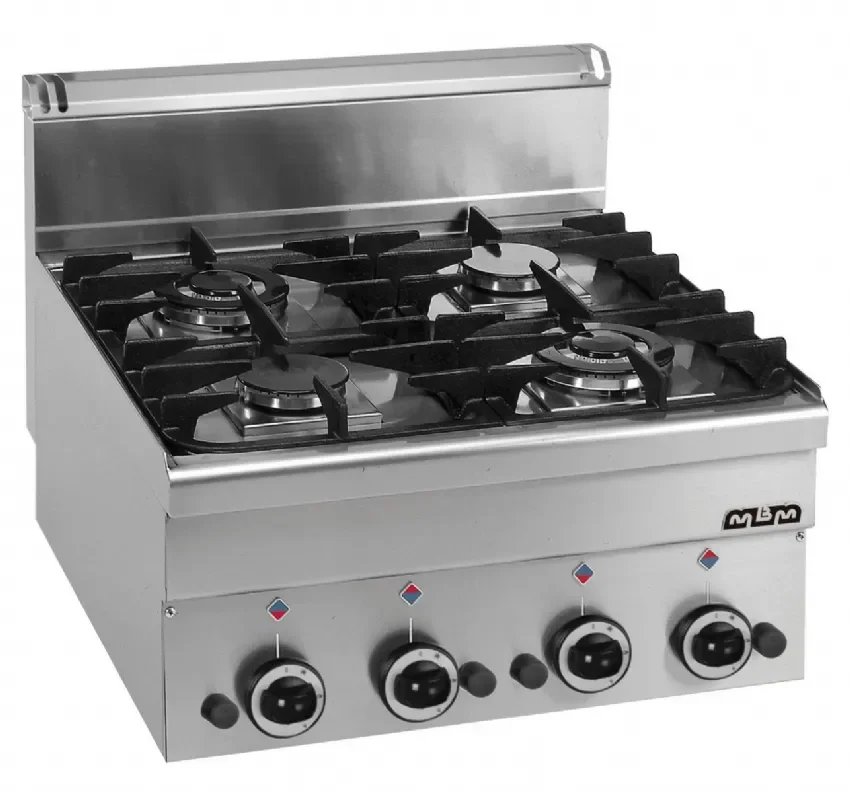 Feux vifs a poser cuisiniere a gaz 4 feux a soupapes minima 600 mbm Prix Bas