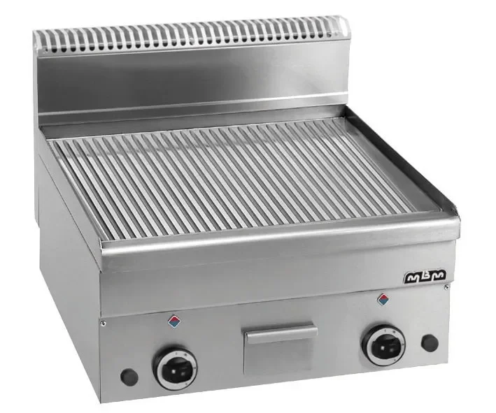 Plaque à snacker grillade fry-a poser a gaz - surface de cuisson rayee minima 600 mbm Dernier Modèle