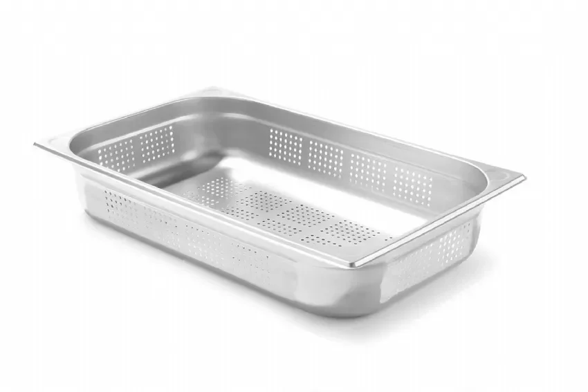 Bac gastronorme inox 1/1 100 mm kitchen line perforé Prix Promo