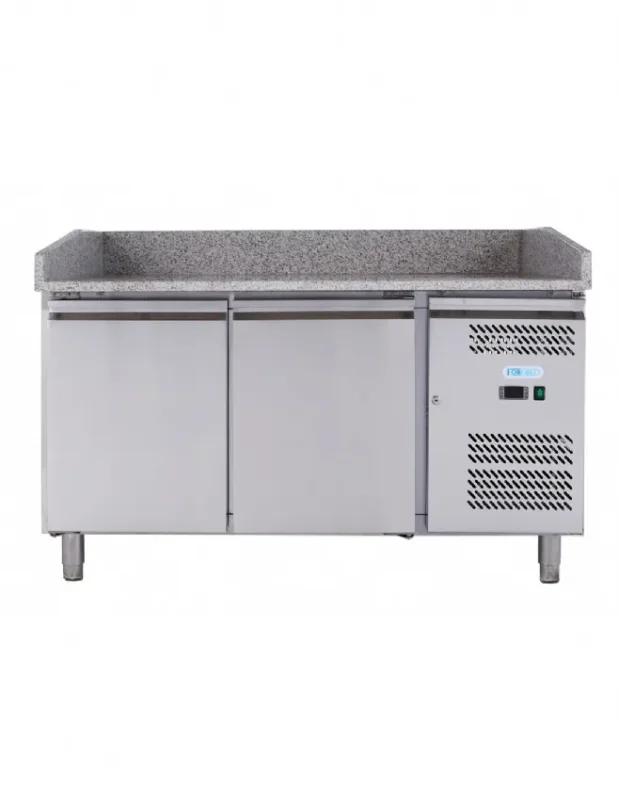 Meuble préparation pizzas avec 2 portes +2/+10°c granit - sans vitrine Prix Cassé