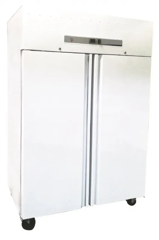 Armoire réfrigérée blanche 2 portes - carrosserie extérieur blanche intérieur alu brut - 1200 litres Remise