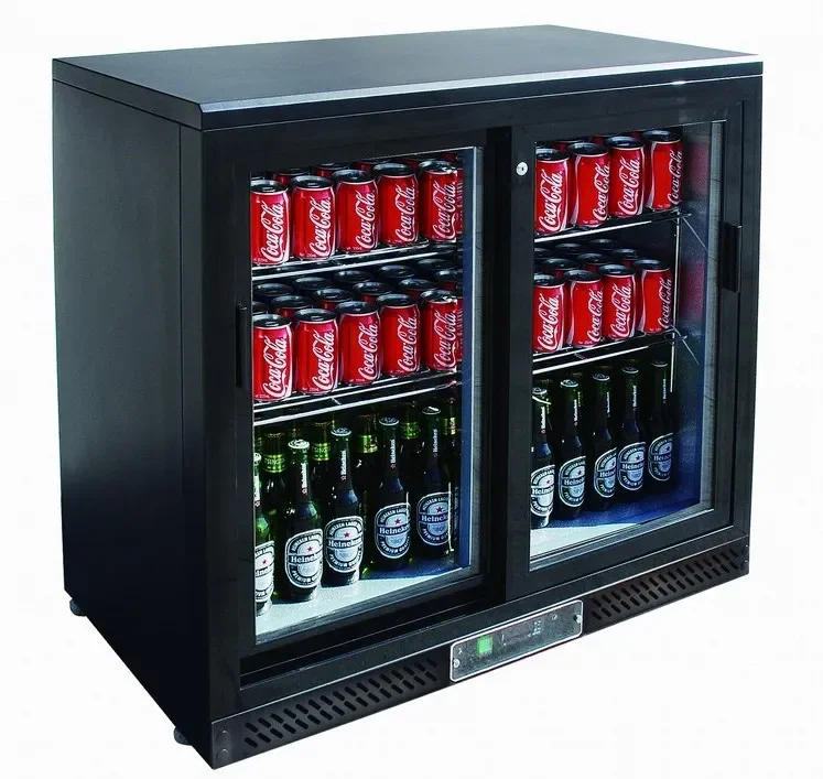 Nouvel Arrivage Arrière de bar réfrigère +0/+10°c avec 2 portes coulissantes vitrées - 208 litres