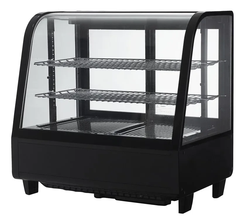 Vitrine de présentation réfrigérée à poser +2/+12°c avec éclairage led - 100 litres Haute Qualité