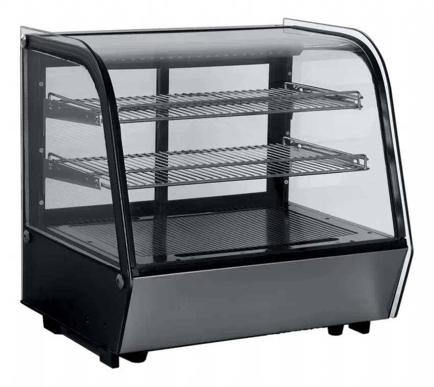 Nouveauté Vitrine de présentation réfrigérée à poser +2/+12°c avec éclairage led - 120 litres