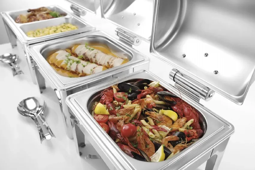 Chafing dish gn 2/3 finition poli mirroir Expédition Rapide