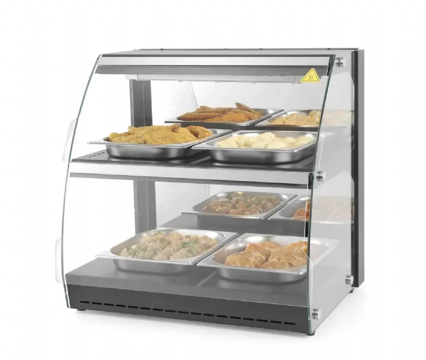 Prix Réduit Vitrine de table chauffante quartz deux niveaux