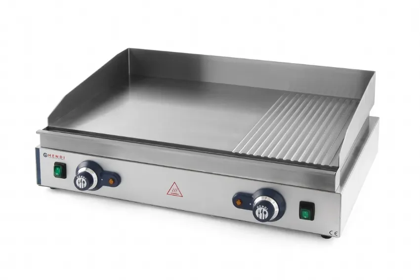 Expédié Aujourd’hui Plaque de cuisson - plaque 2/3 lisse, 1/3 rainuré - 750x510x260 mm 3500 w