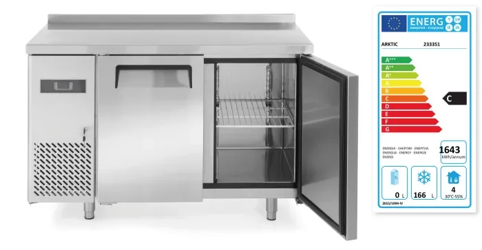 Commande En Gros Table réfrigérée négative groupe a gauche avec deux portes kitchen line 220l