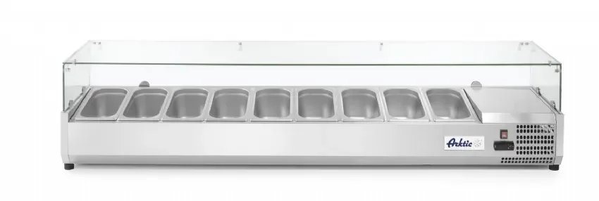 Populaire Vitrine réfrigérée avec vitrine en verre trempé 9xgn 1/3 - bac non inclus