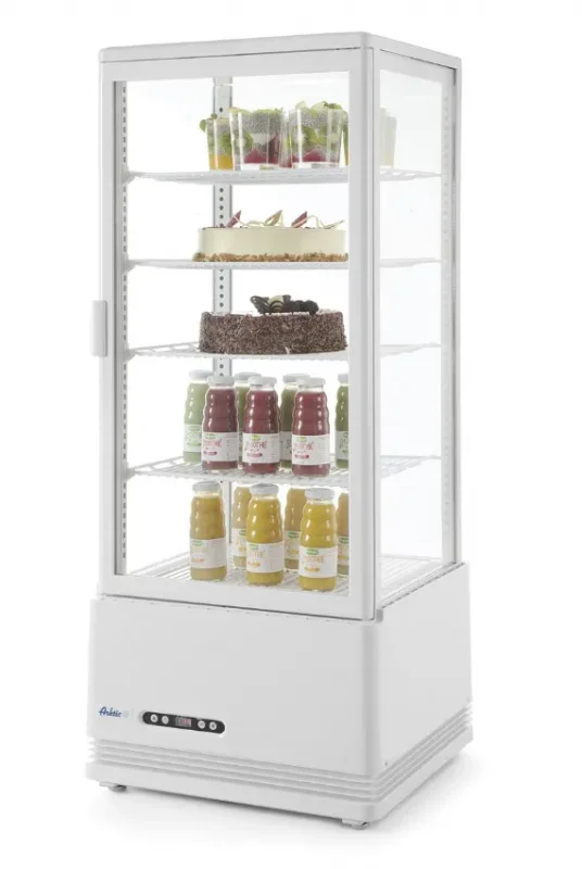 Certifié Vitrines de table grand modèle, 98 litres - blanc