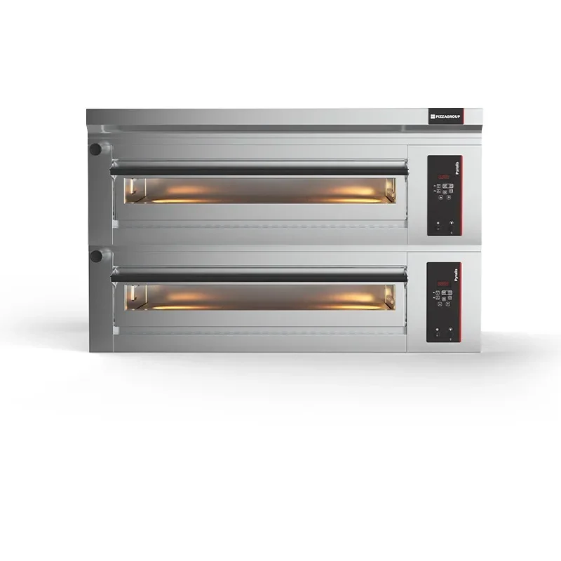 Achetez Aujourd’hui Four a pizza professionnel electrique 2 chambres entièrement refractaire 6 pizza diametre 30 à 34 cm