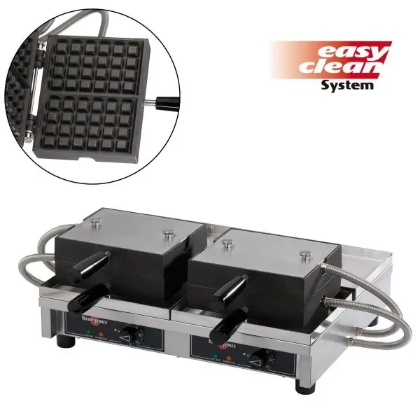 Gaufrier électrique professionnel 4 x 6 bruxelles doubles ouverture 180° Meilleure Vente