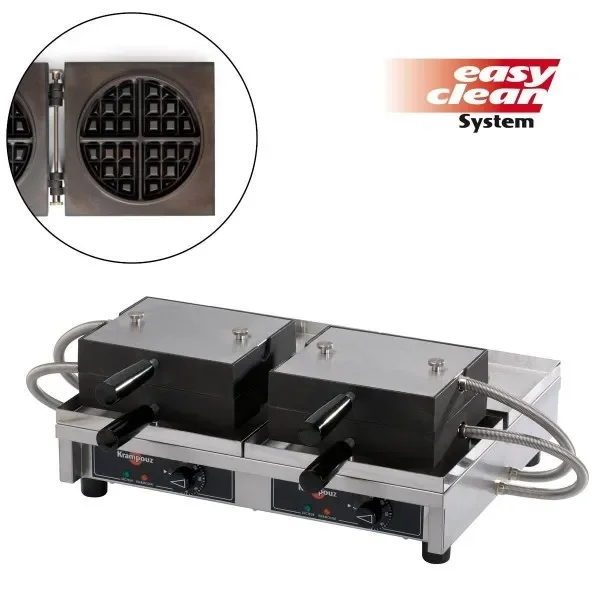 Acheter Direct Gaufrier électrique professionnel ronde ø 185 x 34 / 4 mm doubles ouverture 180°