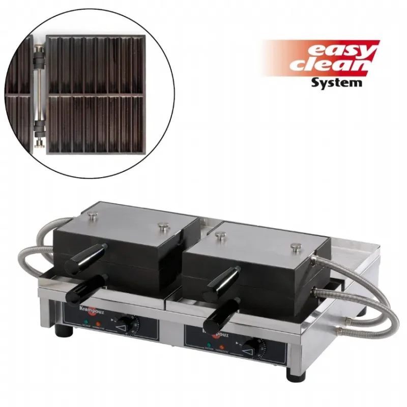 Prix Choc Gaufrier électrique professionnel churros 182 x 113 x 28 mm doubles ouverture 180°