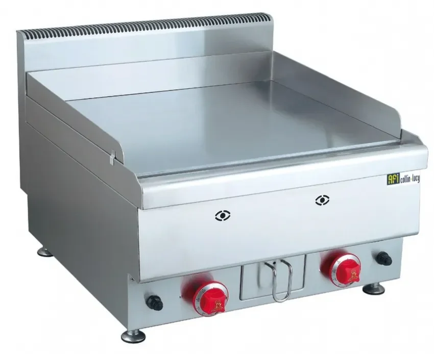 Plaque à snacker gaz 2 zones dessus inox avec surface 596x510 mm puissance 12 kw Super Prix