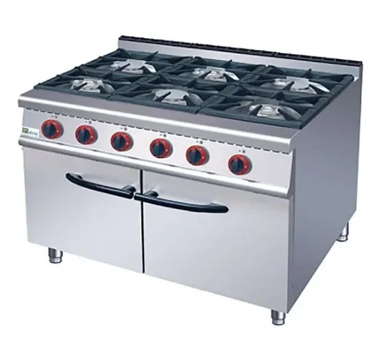 Réduction Fourneau professionnel 6 feux vifs à gaz modèle gamme cuisson 700