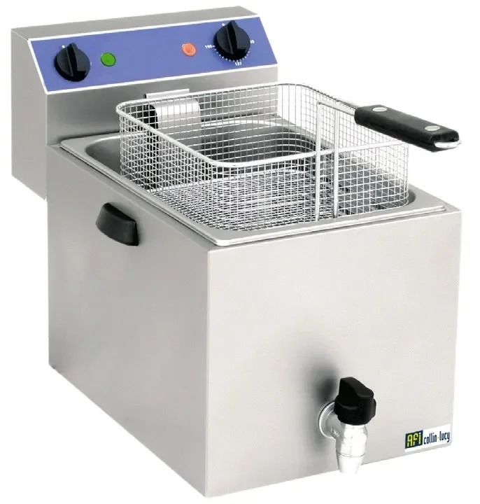 Nouvelle Collection Friteuse de table électrique avec vidange - avec cuve 8 l - puissance 3,25 kw monophasé
