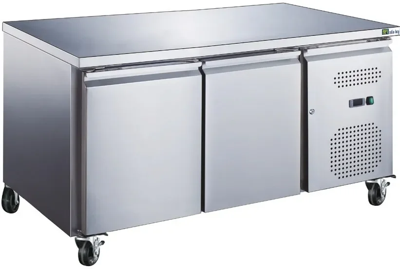 Solde Table réfrigérée pâtissière positive 2 portes 600x400 avec capacité 390 l inox