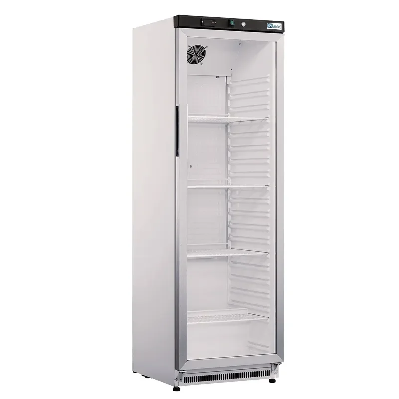 Armoire réfrigérée positive blanche 1 porte vitrée température +2/+8°c - 350 l Meilleur Prix