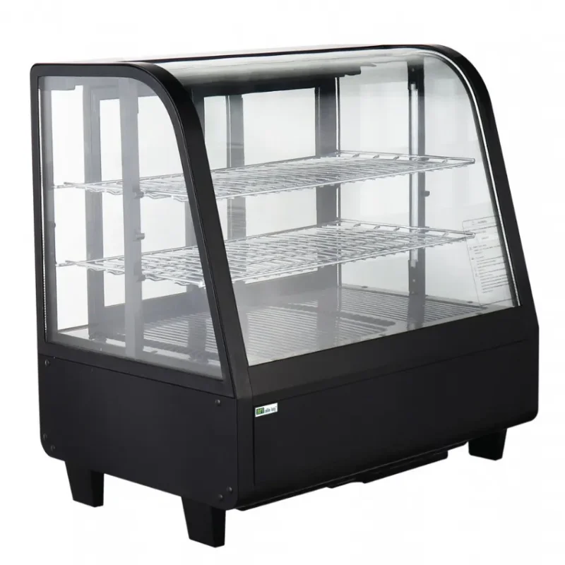 Vitrine réfrigérée à poser noire service arrière vitres bombées température 0/+12°c et capacité 100 l Meilleure Vente