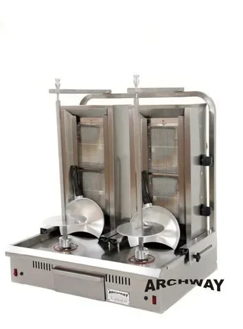 Archwaymachine à kebab à double grill - gaz - 2 brûleurs Livraison Gratuite