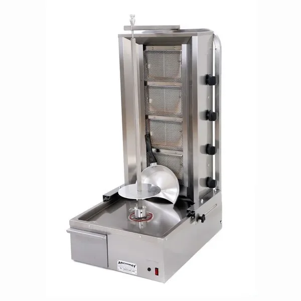 Archwaymachine à kebab avec thermostat - gaz - 4 brûleurs Quantité Limitée