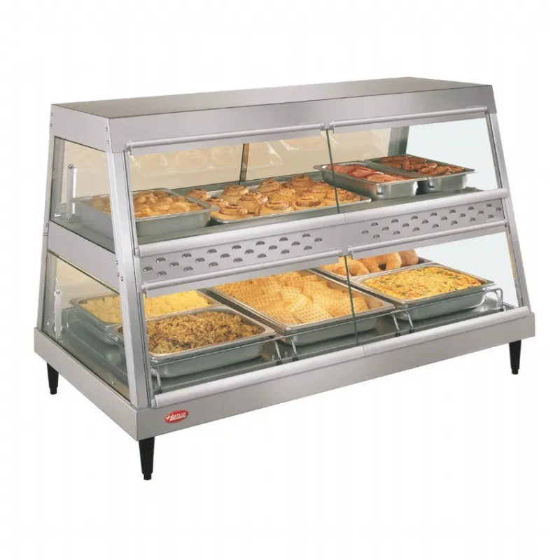 Acheter Direct Vitrine maintient chaud sans humidification 2 niveau - l = 1156 mm