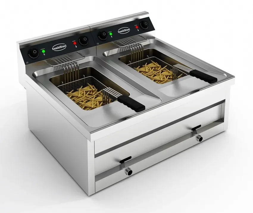 Prix Cassé Friteuse posable électrique 2x12l 2x6kw