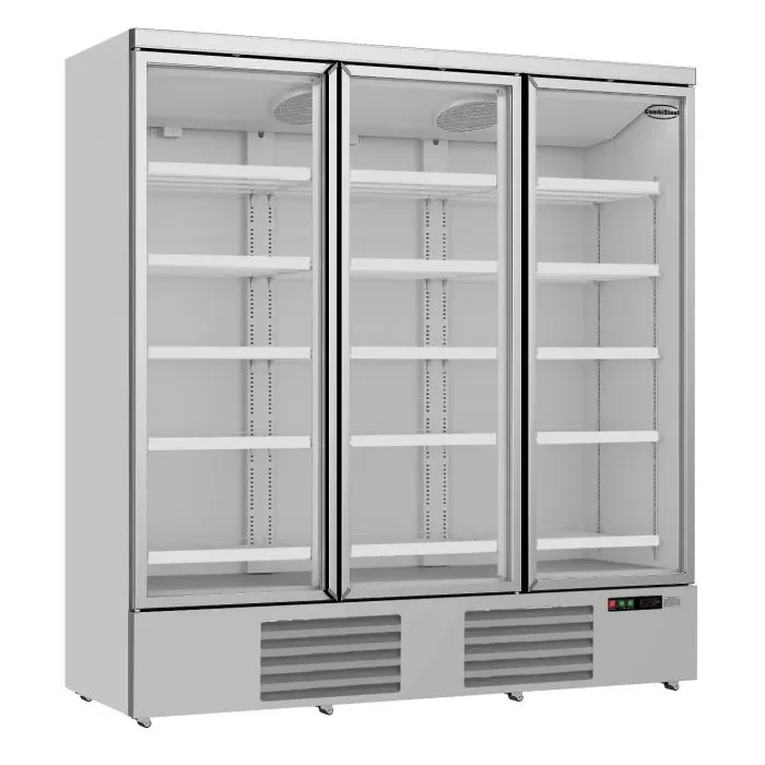 Réfrigérateur pro 3 portes en verre vitrine murale Acheter Direct