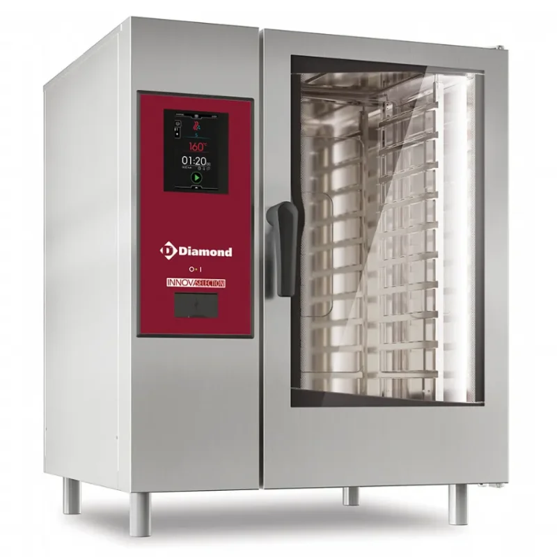Four mixte électrique touch vapeur directe/convection 10 niveaux gn 1/1 + cleaning Soldes