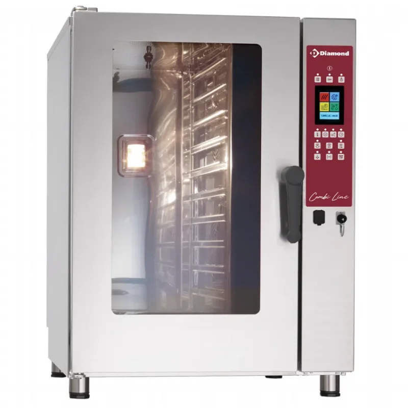 Four électrique ecran tactile vapeur/convection, 10 niveaux gn 1/1 - nettoyage automatique Vente Directe