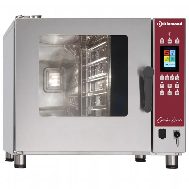 Four électrique ecran tactile vapeur - convection 5 niveaux gn 1/1 - nettoyage automatique Prix Choc