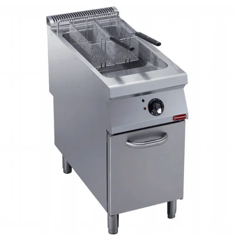 Solde Friteuse électrique 1 cuve ""y"" 23 litres, brûleurs extérieurs, sur meuble