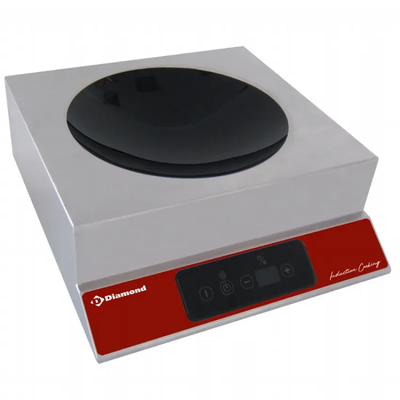 Dernier Modèle Plaque à induction ""wok"" 3500 watt, touches sensitives - 390x430xh160 mm