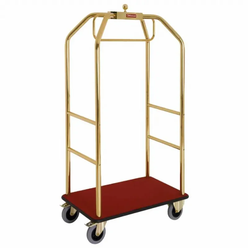 Affaire À Saisir Chariot pour valises & vestiaire ""doré,"" 2 roues à freins