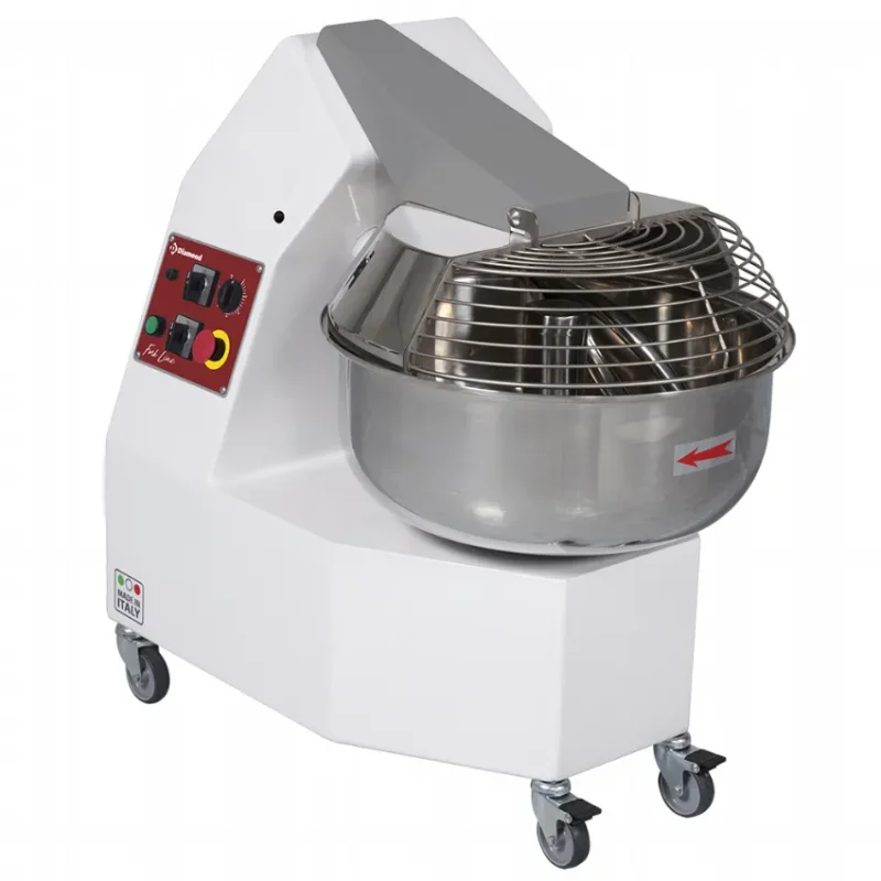 Livraison Gratuite Pétrins à fourche 35 kg. 2 vit. - timer, sur roues dim. 500x850xh755